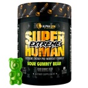 ALPHA LION Superhuman Extreme High Stim Pre Workout Powder, Beta Alanine, L- Taurine & 356mg Tri-Source Caffeine for Sustained Energy, Nitric Oxide & Citruline for Pump (21 Servings, Sour Gummy Bear)