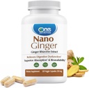 One Planet Nutrition Nano Ginger Root 250 mg Veggie Capsules (120 Servings), Pure Ginger Root Extract, Nano for Superior Absorbtion, Enhances Digestive Health, Non-GMO, Vegan Gluten Free
