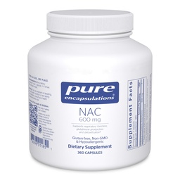 Pure Encapsulations NAC 600 mg - N-Acetyl Cysteine NAC Supplement for Lung Health & Immune Support, Pečeň Support & Antioxidants* - s Freeform N-Acetyl-L-Cysteine - 360 Kapsule