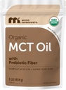 Organický MCT olej prášok s prebiotickým vláknom,1 libra [16 Ounce], Fast Fuel for Body and Brain, C8 MCT Oil for Coffee Creamer, No GMO, Keto Diet, Vegan