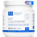 Essential Stacks Gut L-Glutamine Powder - Exclusively Made in USA - Pure L Glutamín Powder for Gut Health (100 Servings, unflaved)