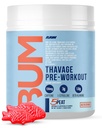 RAW Pre Cvičenie Powder, Thavage (5 Peat, Red Gummy) - Chris Bumstead Sports Nutrition Supplement for Men & Women - Cbum pre cvičenie pre prácu, Hydratácia, Mental Focus & Energy - 40 Servis