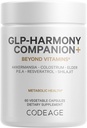 Codeage GLP-Harmony Companion+ Supplement - GLP-1 Agonist Support - Lion's Mane, Pea, Colostrum, Shilajit, Akkermansia, Elder, Citrus Bioflavonoids, Brokolica, Resveratrol - Non-GMO - 60 kapsúl