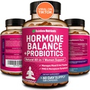 Hormone Balance + Probiotiká pre ženy-prírodné Menopauza Relief, Manažment hmotnosti, Bloating, Horúce Flash, PMS 