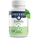 Freedavite Tiny Tableta - Stredne silný multivitamín pre mužov a ženy - vitamín A, C, D, E, B1, B2, B6, B12, biotín, vápnik, zinok, železo, horčík, mangán, meď, selén, jód - 100 g