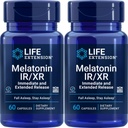 Life Extension Melatonin IR/XR, 1,5 mg, okamžité- a rozšírené-Release Formula pre optimálnu podporu spánku, zdravé cirkadián Rhythms, Cellular Defense, Gluten-free, non-GMO, 2 X 60 Kapsule