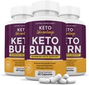 (3 balenie) Keto Advantage Keto Burn Pills 1275MG Nová a vylepšená formula obsahuje jablkový Cider Ocogar Extra panenský olivový olej prášok zelený čaj Leaf 180 Kapsule