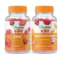 Životaschopné zinkové deti + Multivitamínové deti, Gummy Bundle - skvelá ochutnávka, vitamínové doplnky, bez lepku, bez GMO, žuvacia Gummy