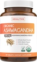 USDA Organic Ashwagandha Supplement - High Potency Ashwagandha pilulky vyrobené s organickým čierne korenie pre zvýšenú absorpciu - Vegan Non-GMO Made in the USA & Lab Overené (1 mesiace dodávky)