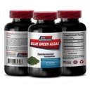 Čistá bylinné doplnky - Klamath Blue Zelená Algae 500mg - Zvýšenie energetickej hladiny, zlepšenie trávenia a zlepšenie imunitného systému, spirulina, chlorella, Klamath Blue Zelená Algae prášok - 1B 60 Kapsule