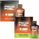 Frog Fuel Ultra & Ultra Energized Pre Cvičenie Shot Bundle s 1500mg Beta Alanyne, Electrolytes 8g Protein Nano-Hydrolyzed Grass Fed Collagen, 10g Carbs, Berry, 1.2 oz Pakets, 48 Balenie