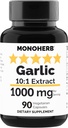 MONOHERB extrakt z cesnaku 1000 mg - 90 Vegetariánske kapsuly