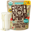 EarthChimp Organic Vegan Protein Powder - s probiotikami - Non GMO, Dairy Free, Non Swhey, Plant Based Protein Powder for Women and Men, Gluten Free - 26 Servings 32 Oz (Plain & Unseled) No Scoop