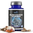 Hubový power Complex 10-in-1 W/Cordyceps, Reishi, Shiitake & Lions Mane, Nootropic Dietary Supplement for Gut Microbime, Focus, Energy & Vitality - 60 kapsúl