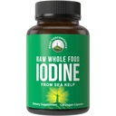 Raw Whole Food Iodine Supplement from Organic Kelp (Ascophyllum Nodosum) by Peak Performance. Tablety na podporu jódu draslíka pre metabolizmus, energiu a imunitu. 120 vegánskych kapsúl, tabletky.