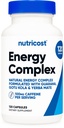 Nutricost Natural Energy Pills Complex 120 Kapsule, 100mg Kofeín - Bezlepkový - Non-GMO