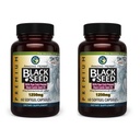 Amazing Herbs Premium Black Seed Oil Capsules - High Potency, Cold Pressed Nigella Sativa Aids in Digestive Health, Immune Support & Brain Function - 60 Gróf, 1250mg (Stock of 2)