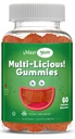 Maxi Zdravie Multivitamínové Gummy Vitamíny pre dospelých a deti - Cherry Ochutené Gummy Multivitamíny - 60 Vitamínové Gummy pre ženy a mužov - Denne Multi Vitamínové ženy a muži Multivitamíny Gummy