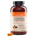 NatureWise Turmeric Curcumin 500mg with Black Pepper Softgels - Extra Strength, Enhanced Absorption - 95% Curcuminoids & BioPerine for Immune Support - Gluten-Free, Non-GMO - 180 Count[6-Month Supply]