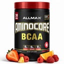 ALMMAX Nutrition AMINOCORE BCAA Powder, 8.18 Grams of Amino Acids, Intra and Post Workout Recovery Drink, Gluten free, Fruit Punch, 315 g