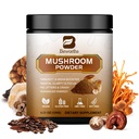 Hubová káva - Lions Mane Mushrom Powder Instant Coffee with Lion's Mane, Reishi, Chaga, Cordyceps a Turkey Tail - Mushrom Coffe Alternatíva pre energiu, duševná jasnosť a zameranie, Mozog Booster