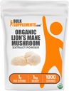 BulkSupplementments.com Organic Lion's Mane Mushrom Extract Powder - Lions Mane Supplement Powder, Lion's Mane Extract - Mushroom Supplement, 1000mg per Serving, 5kg (11 libier) (Pack of 5)