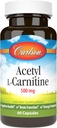 Carlson Labs Acetyl L-karnitín, 500 mg, 60 kapsúl