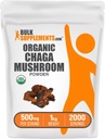 BulkSupplementments.com Organic Chaga Huby Powder - Chaga Mushroom Supplement, Superfood Supplement - Vegan & Gluten Free, 500mg per Serving, 1kg (2,2 lbs) (Pack of 1)