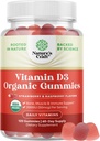 Natures Craft Organic Vitamin D Gumies for Adults - Daily Immune Support Gummies with Vegan Vitamin D3 2000IU - USDA Organic D3 for Adults Wellness Non GMO Gluten Free 2 Month Supply