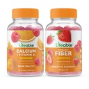 Životaschopný vápnik s vitamínom D + prebiotickými vláknami 5g, Gumies Bundle - veľké ochutnávky, vitamínové doplnky, bez lepidla, bez GMO, bez žuvačiek