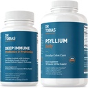 Dr. Tobias Deep Immune Probiotiká & Prebiotiká a Psyllium Denne, podporuje Tráviace zdravie, Gut Immune Funkcia, Denné Fiber Supplement na podporu Colon Health so 4.4. miliarda CFU