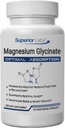 Superior Labs Magnézium Glycinate 1250 mg, High-Absorption, Pure Non-GMO, podporuje kvalitný spánok, Eases svalové kŕče, zdravie kostí a srdca, 120 Veg Caps