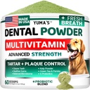 Advanced Pes Dentálny prášok, Dýchací sviežik s multivitamínom, Psie zuby Čistenie, Bad Dýchanie & Tartar a plakety off Odstraňovač pre psy Probiotiká lab co, Pet Orálna starostlivosť - Vitamíny a doplnky