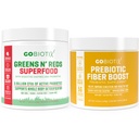 GOBIOTIX Bundle Prebiotické Fiber Supplement + Super Greens Powder N' Super červené prášok