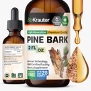 BIO KRAUTER Pine Bark Extract - bohaté na antioxidanty Liquid Supplement - 400 mg French Maritime Pine Bark Extract Drops - Vegan, Alkohol & Sugar Free - 2 Fl Oz