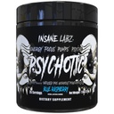 Insane Labz Psychotic Black Edition Mid Stimulant Pre Cvičenie Powder, Energy Focus Pumps, Naložené s Creatin Beta Alanyne Taurine Natankované AMPiberry, 35 Servings (Modrá malina)