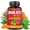 Stinging Nettle Extract Kapsule - 4in1 v kombinácii s Boswellia, Turmerica a Saw Palmetto - 150 Počet po dobu 5 mesiacov - Podpora Joint, Body Management, Koža, Vlasy a imunita