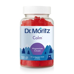 Dr Moritz Magnézium Gumies pre dospelých - Nízko-sugar 400 mg - Podporuje pokojný spánok- ľahko žuvať dospelý a deti Magnézium Citrát Gumies (180 Počet) - Malinová Ochutená