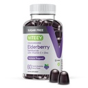 VITEJSKO Sambucus Staršie plody Gummy pre dospelých & Teens + Zinok a vitamín C - bez cukru - Imunitná podpora a booster bylinné doplnky - Vegan, bez lepku, želatína, bez GMO, Chewable Berry Ochutené