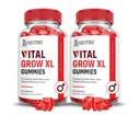 Justifiked Laboratories (2 balenia Vital Grow XL výkon Gummy 1000MG Advanced Formula Formulované s ACV Pomegranate Repeat Juice prášok B12 Vegan Non GMO 120 Gummy