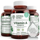 Prírodné Nutra Vitamín A 10 000 IU Softgels 