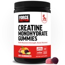 Silový faktor monohydrát kreatín Gumies, 5g Dávka pre mužov a ženy na podporu svalovej hmoty, sily, zotavenie, kognitívne zdravie a pamäť, rôzne ovocné príchute, 150 Gumies