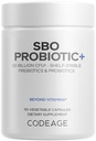 Codeage SBO probiotiká, 50 miliárd CFU na obsluhu, viackmeňové pôdne organizácie Blend a organické kvasené botanické zmes, police-stable, 90 kapsúl
