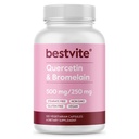 BESTVITE Quercetin s hypromelínom 500 mg/250 mg (120 vegetariánskych kapsúl) - bez stearov - bez oxidu kremičitého - Vegan - Non GMO - bez lepidla