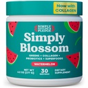 Jednoducho Blossom Nutrition Daily Greens & Superfood Powder + Collagen + Probiotiká pre ženské trávenie zdravie a úľava od chuti. Pomôžte svojmu zdraviu kvitnúť - 30 dní dodávky - melón vodový