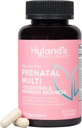 Hyland's Easy Morning Prenatálne multivitamíny a tráviace zdravie a úľava rannej choroby, 60 Vegánske kapsuly s folátom, cholínom, zinkom, zázvorom, prebiotikami a riasou DHA