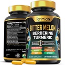 Horké Melon Kapsule - 10in1 Formula - Kombinovať s Berberine, Ceylon škorica, Turmerica, Moringa, Neem, Ginger, Gotu Kola, Artičok, a Black Pepper - 120 Kapsule na 4 mesiace