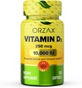 ORZAX vitamín D3 10000 iu (250 μg) 