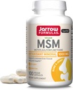 Jarrow Formuly MSM 1000 mg - 100 Veggie Kapsule - Methylsulfonylmetán - Zdroj síry - Dietary Supplement Podpora a posilnenie kĺby - Až 100 Servisov