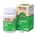 Renzo je Dynamit Vitamín D3, Rozpúšťa deti Vitamín D3, 60 Melty bez cukru Tabs, Lil